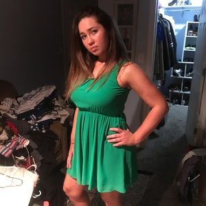 Green cocktail midi/dress